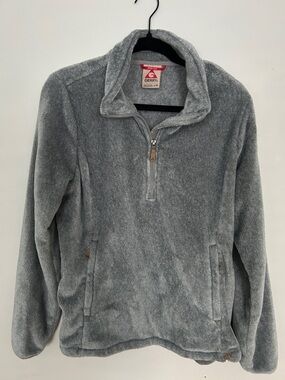Gerry Weber Women’s Light Gray Plush Half-Zip Fleece Pullover